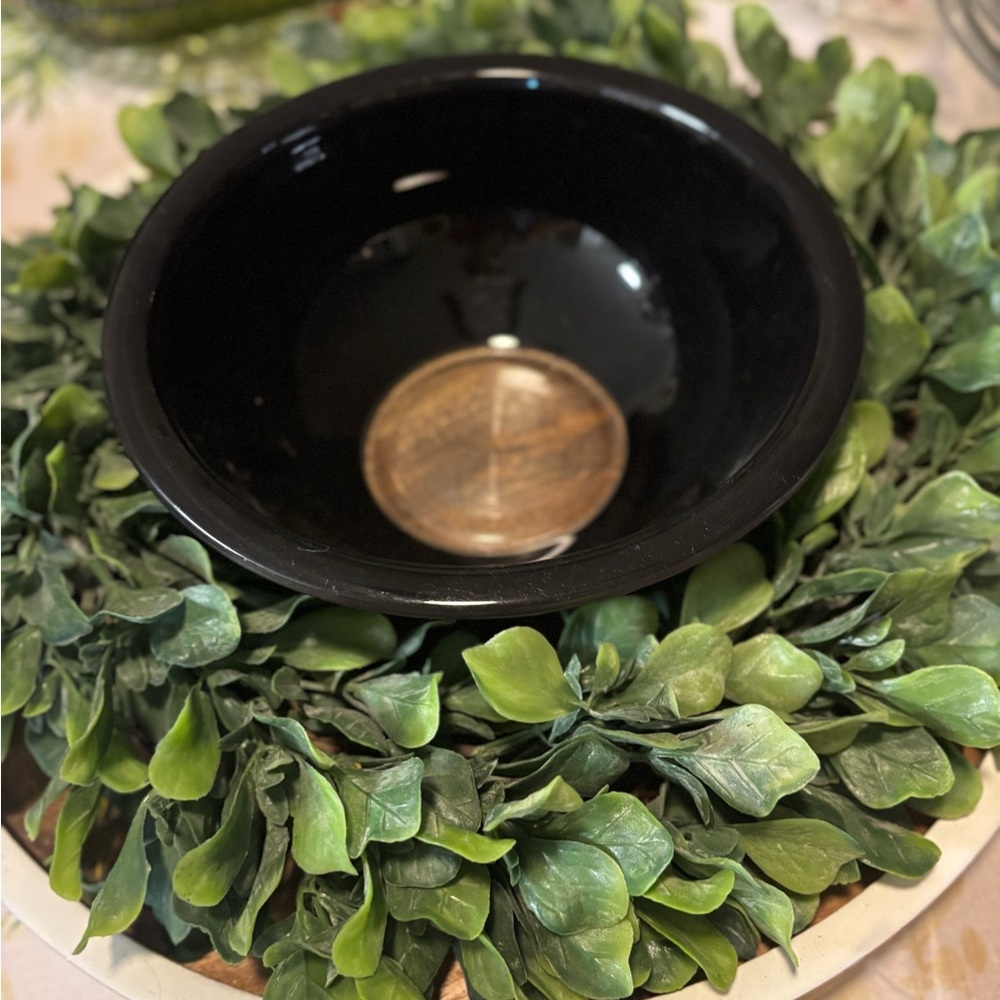 Vintage Pyrex Black Clear Bottom Mixing Bowl | Mid Century Kitchen